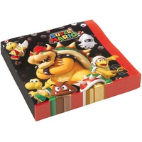 Amscan Amscan, Servietten 20 Stück Super Mario