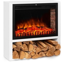 Klarstein Mauna Loa Elektrokamin 2000 w LED-Flammen Fernbedienung HolzregalWeiß