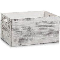 Zeller Aufbewahrungs-Kiste Rustic weiß, Holz, 35x25x18 cm 15134