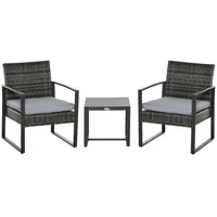 Outsunny Gartenmöbel Set 5-tlg. Grau