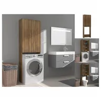 VidaXL Waschmaschinenschrank Braun Eiche 64x25,5x190 cm