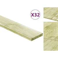 VidaXL Terrassendielen 32 Stk. 4,64 m2 1m Imprägniertes Kiefernholz