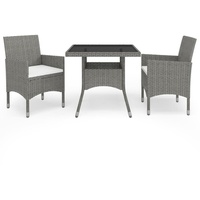 VidaXL Garten-Essgruppe 3-tlg. Grau