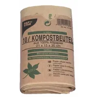 Papstar Kompostbeutel aus Papier 10 l 35 cm x