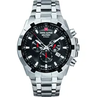 Swiss Alpine Military Herren Armbanduhr Chronograph Quarz 10ATM Swiss