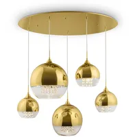 Maytoni Fermi Hängeleuchte 5-flg. Gold