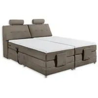 Ed exciting design Boxspringbett Palermo elektrisch 180x200cm braun