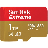 SanDisk Extreme microSDXC UHS-I U3 A2 V30 + SD-Adapter