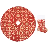 VidaXL Weihnachtsbaumdecke 90 cm Rot