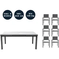 Home Deluxe Calido Madera Set 7-tlg. Grau