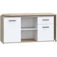 Forte Schreibtisch Aliklia Holzoptik Braun Eiche