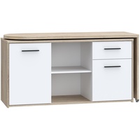 Forte Schreibtisch »Aliklia«, multifunktional, Tischplatte ausschwenkbar, mit Rollen, Sideboard,