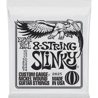 Ernie Ball Slinky E-Gitarrensaiten, für 8-Saiter, Nickelwicklung, Stärke 10–74