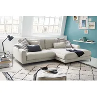 KAWOLA Ecksofa CARA Sofa Cord hellgrau