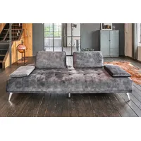 KAWOLA Schlafsofa Wiolo Velvet anthrazit