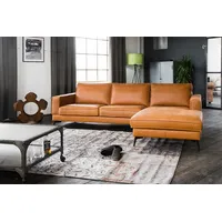 KAWOLA Sofa BLOOM Leder cognac