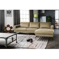 KAWOLA Sofa BLOOM Ecksofa Leder oliv