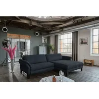 KAWOLA Sofa MALTA Ecksofa Stoff schwarz mit motorischer Relaxfunktion