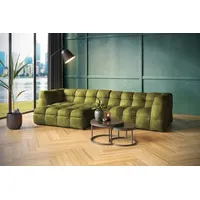 KAWOLA Sofa ROSARIO Ecksofa Velvet moosgrün Recamiere links -