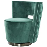 KAWOLA Sessel SENSO Stoff Velvet grün