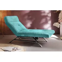 KAWOLA Liege AMERIVA Relaxliege Velvet smaragd Fuß chrome