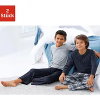 LE JOGGER le jogger® Pyjama, (Packung, 4 tlg., 2