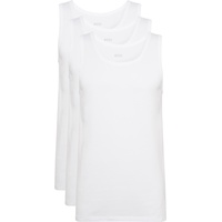 Boss Herren Unterhemd, 3er-Pack, Regular-Fit, für 100 WHITE, S