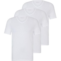 Boss Classic Kurzarm-v-ausschnitt-baselayer 3 Einheiten White M