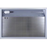 Vigo Magnettafel Wochenplaner Metalloptik, 60 x 40 cm