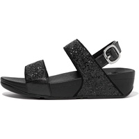 FitFlop Damen Lulu Keilsandale, Schwarz Glitter, 38 EU