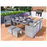 Swing&Harmonie Vegas Polyrattan Sitzgruppe Esstisch Lounge Gartenmöbel Sitzgarnitur Set