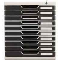 Exacompta Schubladenbox MODULO A4 10Schübe sw +Schloss