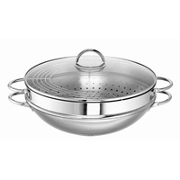 Rohe Germany Wok-Set Ravenna 5 TLG, Edelstahl, 34 cm,