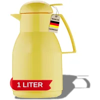 Helios Top Push Kunststoff-Isolierkanne, gelb, 1 Liter