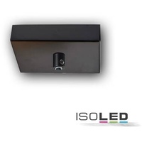 ISOLED Deckenbaldachin eckig, schwarz, für einzelabhängung