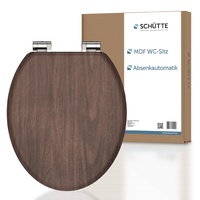Schütte WC-Sitz MDF Dark Wood mit doppelter Absenkautomatik