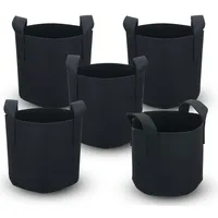 Intirilife Pflanzsack Schwarz, Textil, 30x55 cm Gartenzubehör