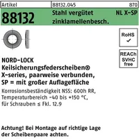 NORD-LOCK Unterlegscheibe R 88132 NLX 10 SP Sta vergütet