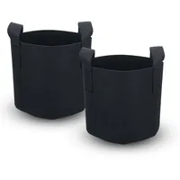 Intirilife 2x Pflanzsack 75 Liter - 20 Gallon -