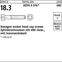 Reyher Zylinderschraube R 83912 UNC-Gewinde/Innen-6kt #6x 3/8 ASTM A