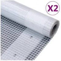 VidaXL Gitter-Abdeckplanen 300 x 400 cm Weiß