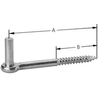 Pollmann Haken J,13mm,mit Holzgewinde zum Einschrauben Eisen, galv. hell