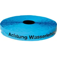 Kelmaplast Ortungsband m. 2 Edelstahldrähten Achtung Wasserleitung blau Breite