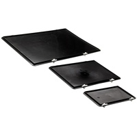 LA KA PE LA-KA-PE Verschlussdeckel schwarz für Kastenmaß B300xT200mm
