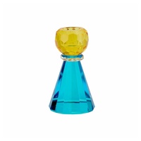 Giftcompany Gift Company Kerzenhalter Sari Konus, Kerzenständer, Kristallglas, Gelb,