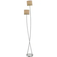LUCANDE Juljana Stehlampe, 2-fl., Stoffschirme