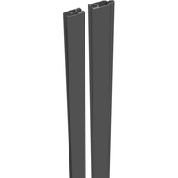 GROJA Adapterleisten Set inkl. Bürstendichtung 180 cm Anthrazitgrau
