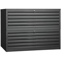 Gürkan Planschrank schwarz 10 Schubladen 113,0 x 83,0 x