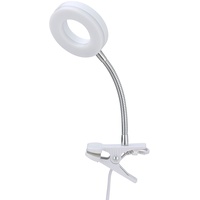 Briloner Klemmlampe weiß Klemmleuchte Klemmlampe LED mit Stecker, Tischleuchte