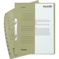Falken Einhakhefter Karton grau DIN A4, halber Deckel, 1